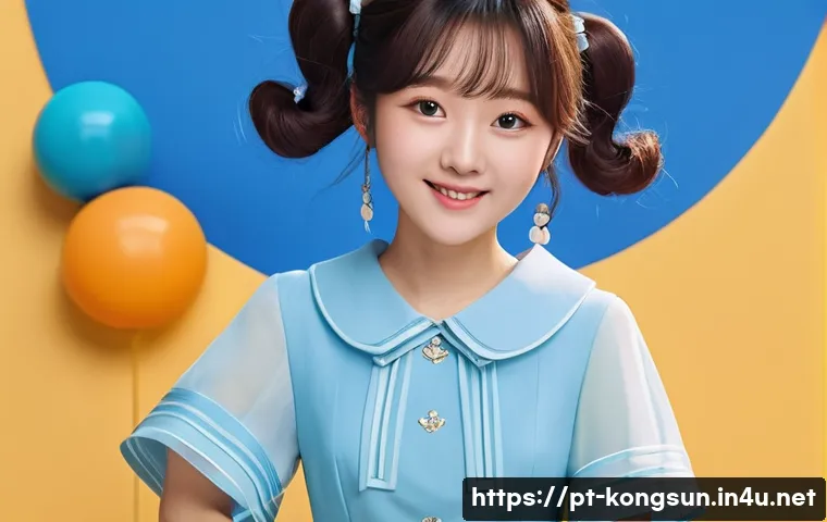 콩순이 캐릭터 그림 그리기 - **Prompt 1: Kongsoon's Playful Charm**
    "An adorable young Korean animated character named Kongso...