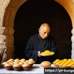 콩순이의 배경 이야기 - **Prompt: The Monastic Origin of Pastel de Nata**
    "A cozy, sunlit kitchen inside an ancient Port...
