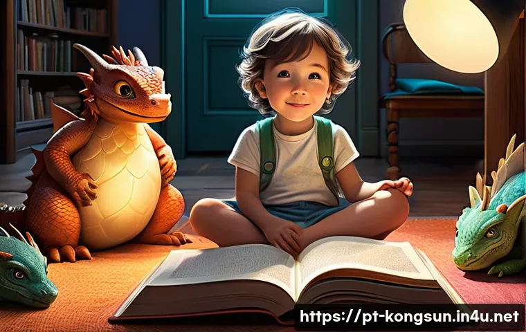 콩순이 전집 도서 - A vibrant and colorful illustration of a young child wearing a diaper, sitting cross-legged on the f...