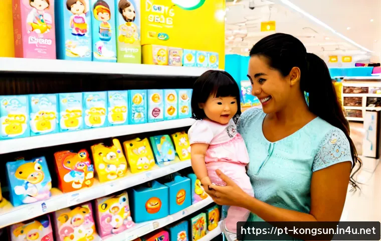 Home 17 콩순이 브랜드 마케팅 - Photorealistic Brazilian family lifestyle scene, a cheerful mother and young daughter browsing a col...